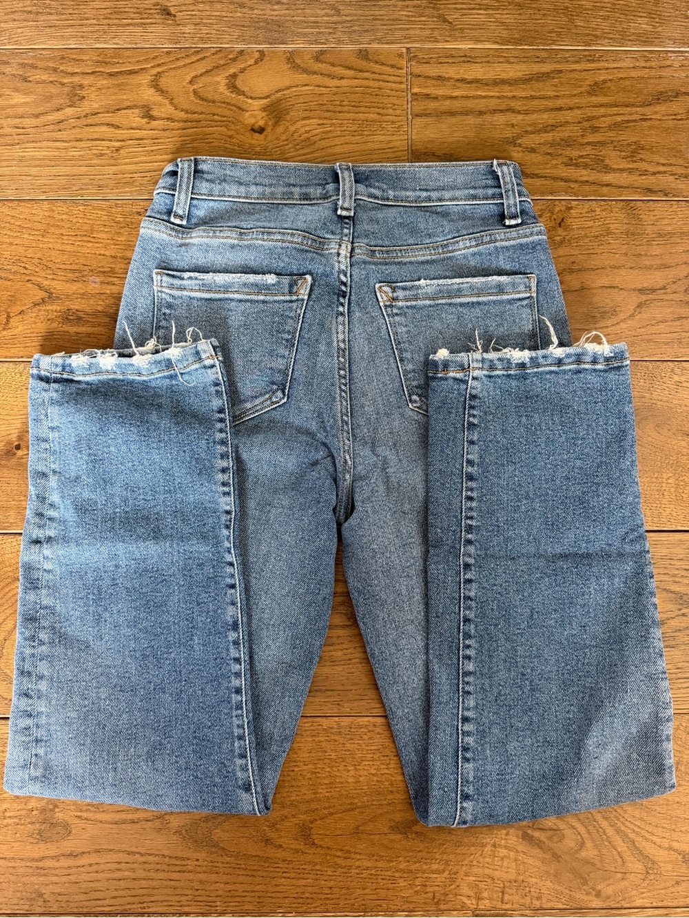Kensie The Ella High Rise Straight Medium Wash Distressed 0/25 - Picture 5 of 7